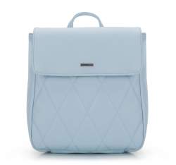 Damski plecak z ekoskóry pikowany, jasny niebieski, 94-4Y-210-7, Zdjęcie 1