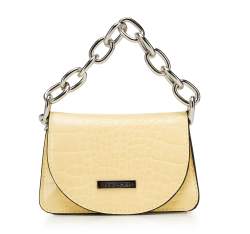 Faux leather mini handbag, yellow, 95-4Y-766-Y, Photo 1