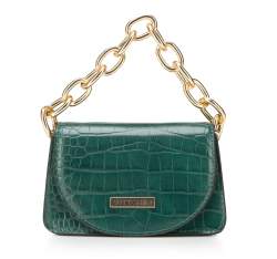 Faux leather mini handbag, green, 95-4Y-766-Z, Photo 1