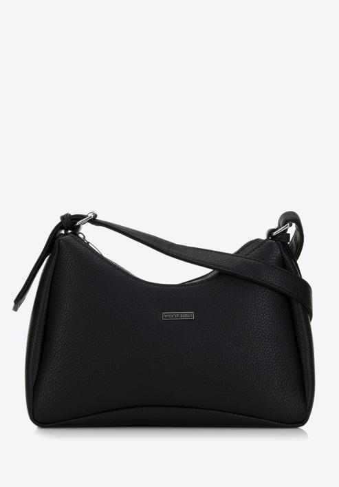Women's faux leather crossbody bag, black, 98-4Y-600-Z, Photo 1