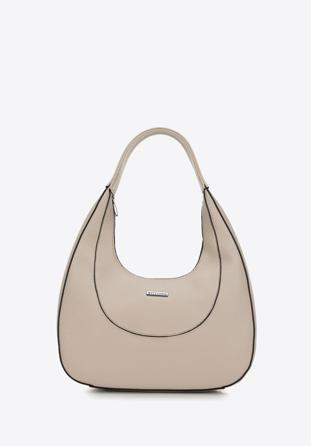 Faux leather hobo bag, beige, 98-4Y-601-0, Photo 1