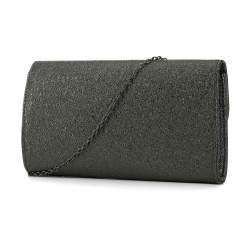 Clutch bag, steel - black, 90-4Y-304-S, Photo 1