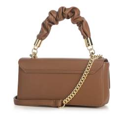 Ruched handle clutch bag with chain strap, beige, 91-4Y-406-5, Photo 1