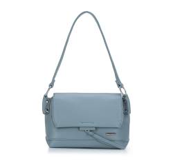 Women's small faux leather flap bag, dove grey, 94-4Y-009-7, Photo 1
