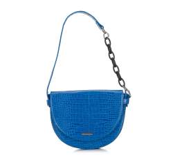 Women's saddle clutch bag, blue, 94-4Y-721-7, Photo 1