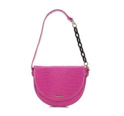 Women's saddle clutch bag, pink, 94-4Y-721-P, Photo 1