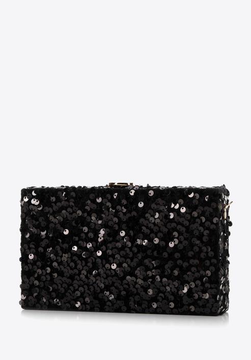 Women's decorative bag, black-gold, 98-4Y-025-1, Photo 2