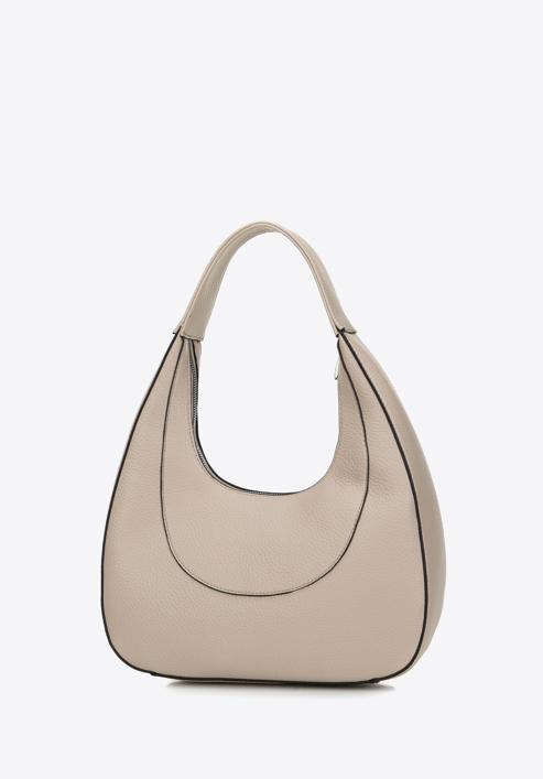 Faux leather hobo bag, beige, 98-4Y-601-1, Photo 2