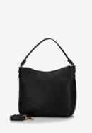 Faux leather studded hobo bag, black, 98-4Y-603-1, Photo 2