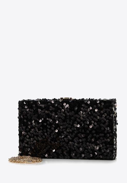Women's decorative bag, black-gold, 98-4Y-025-1G, Photo 3