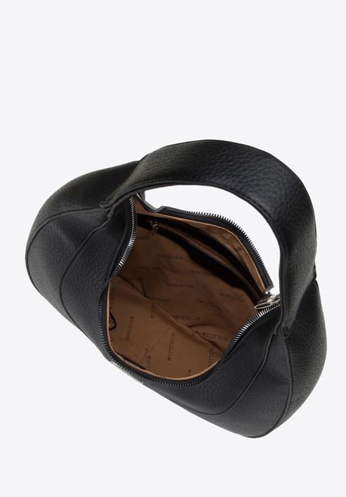 Faux leather hobo bag, black, 98-4Y-601-0, Photo 3