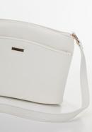 Women's crossbody bag with front pocket, white, 98-4Y-216-9, Photo 4