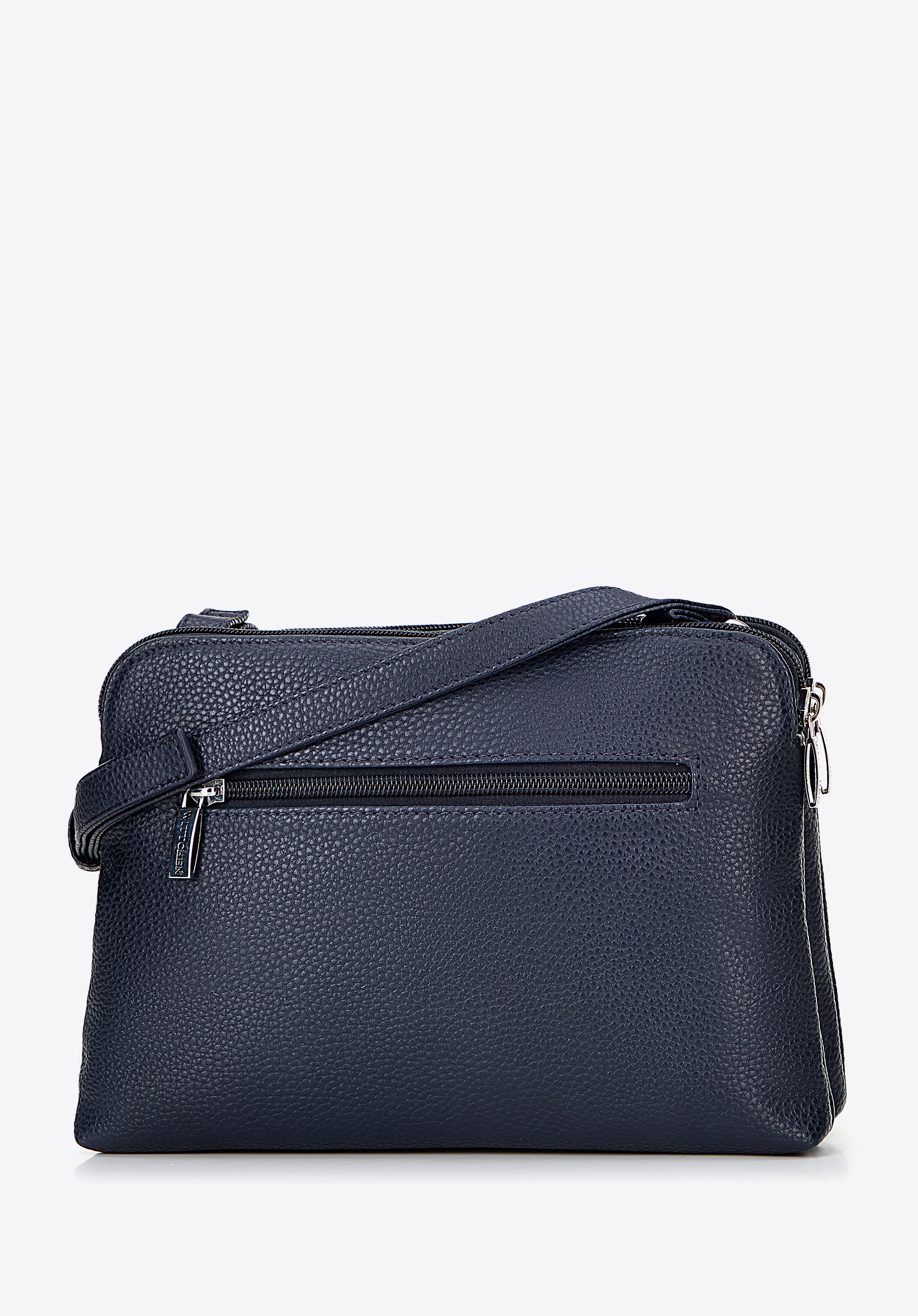 Women's two-compartment crossbody bag, navy blue, 100-4Y-009-7, Photo 1