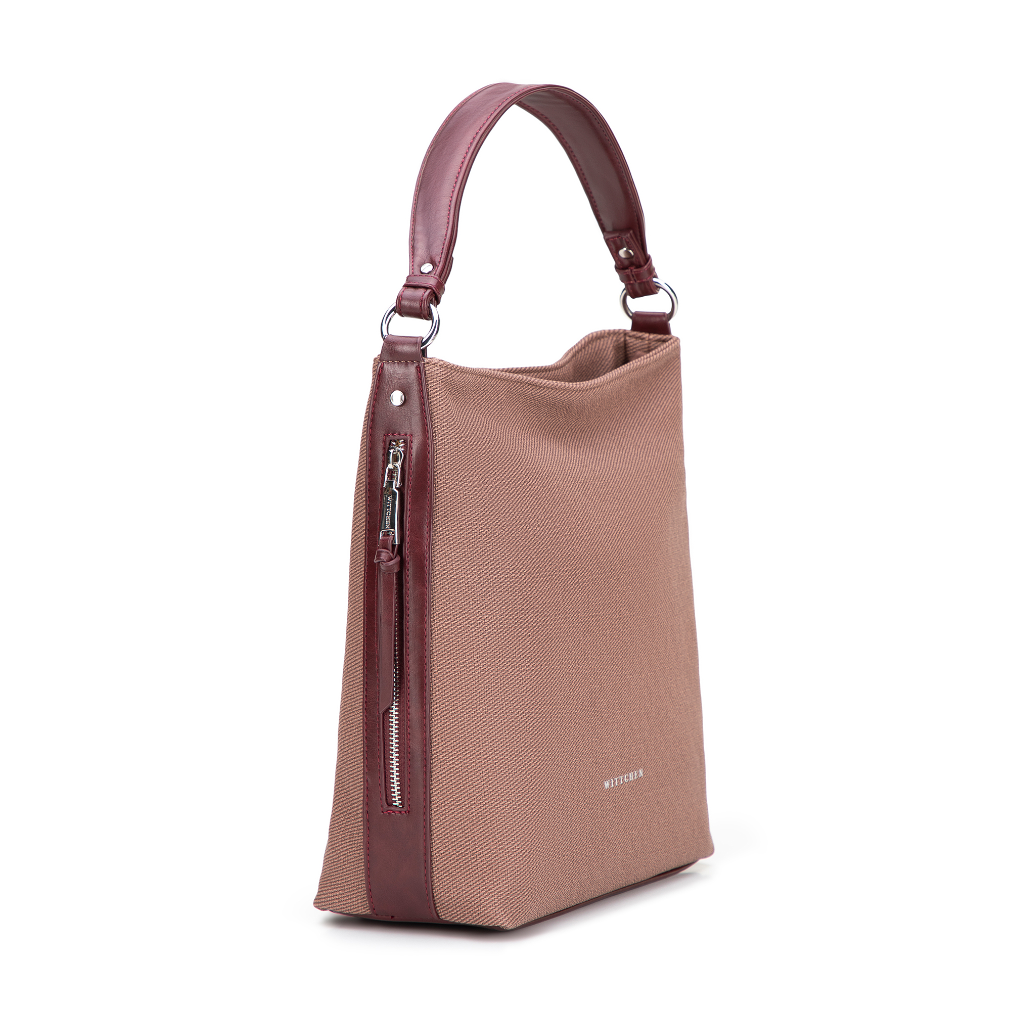 Bordová dámska shopper kabelka Wittchen s elegantným vzhľadom, Vyberte variant bordová