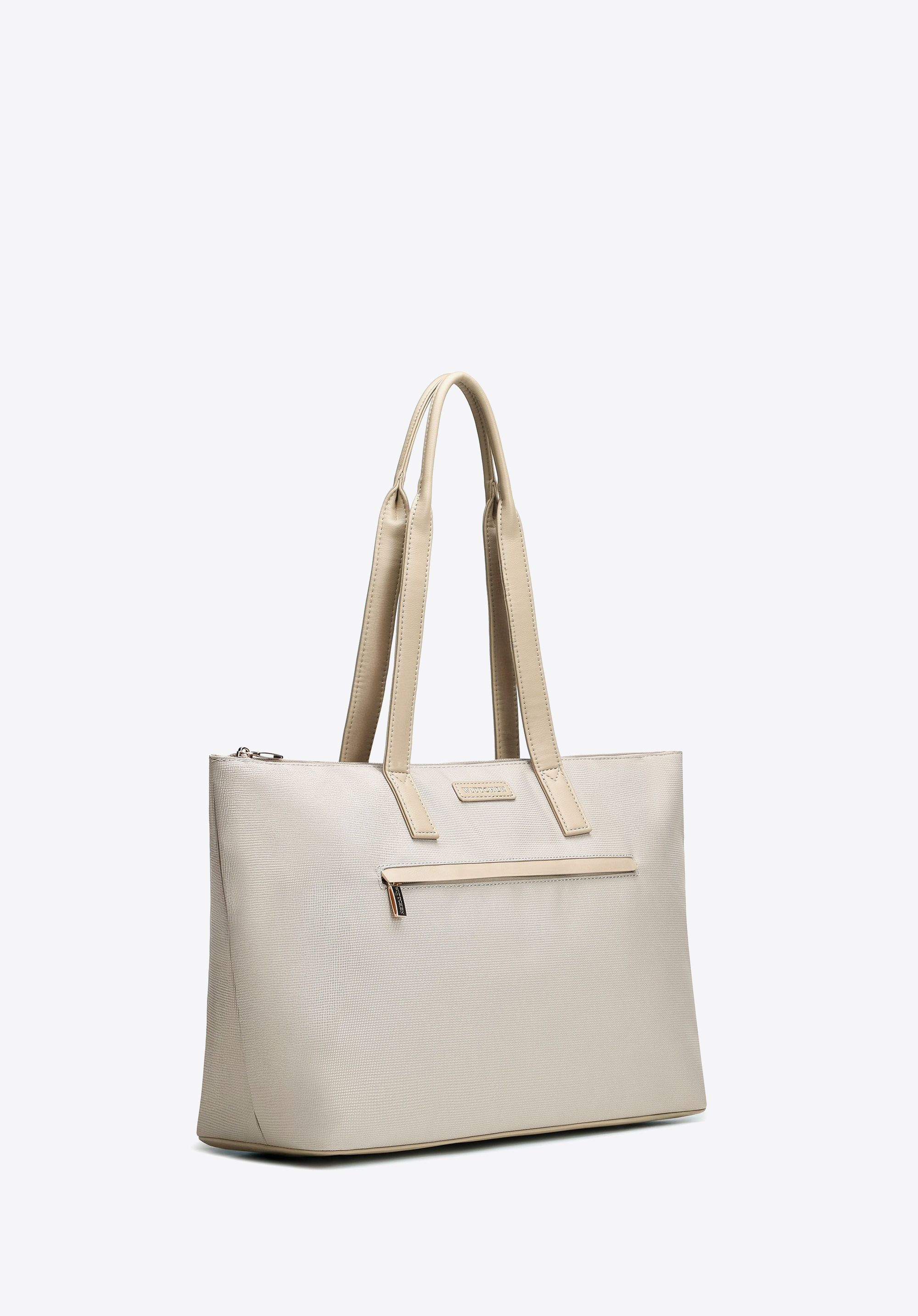 Torebka damska shopper na ramię, kremowy, 102-4Y-400-0, Zdjęcie 1