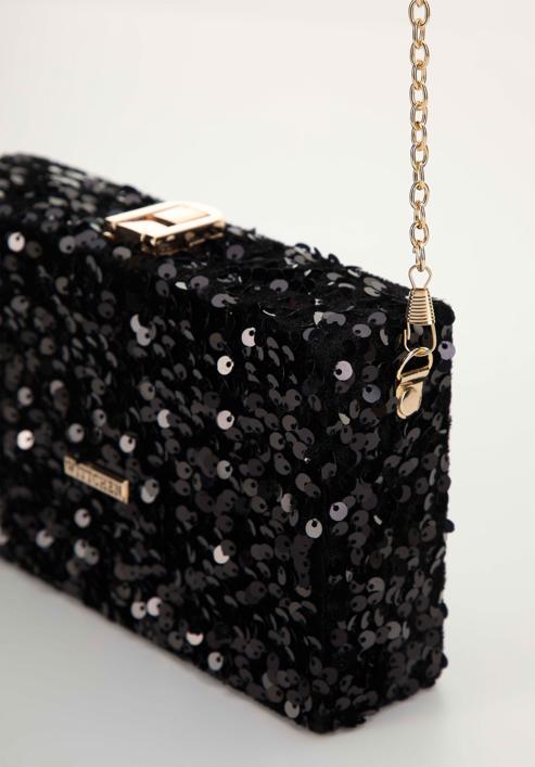 Women's decorative bag, black-gold, 98-4Y-025-1, Photo 5