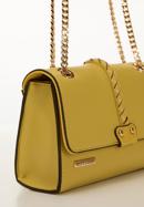 Faux leather flap bag with braided detail, lime, 98-4Y-608-1, Photo 5