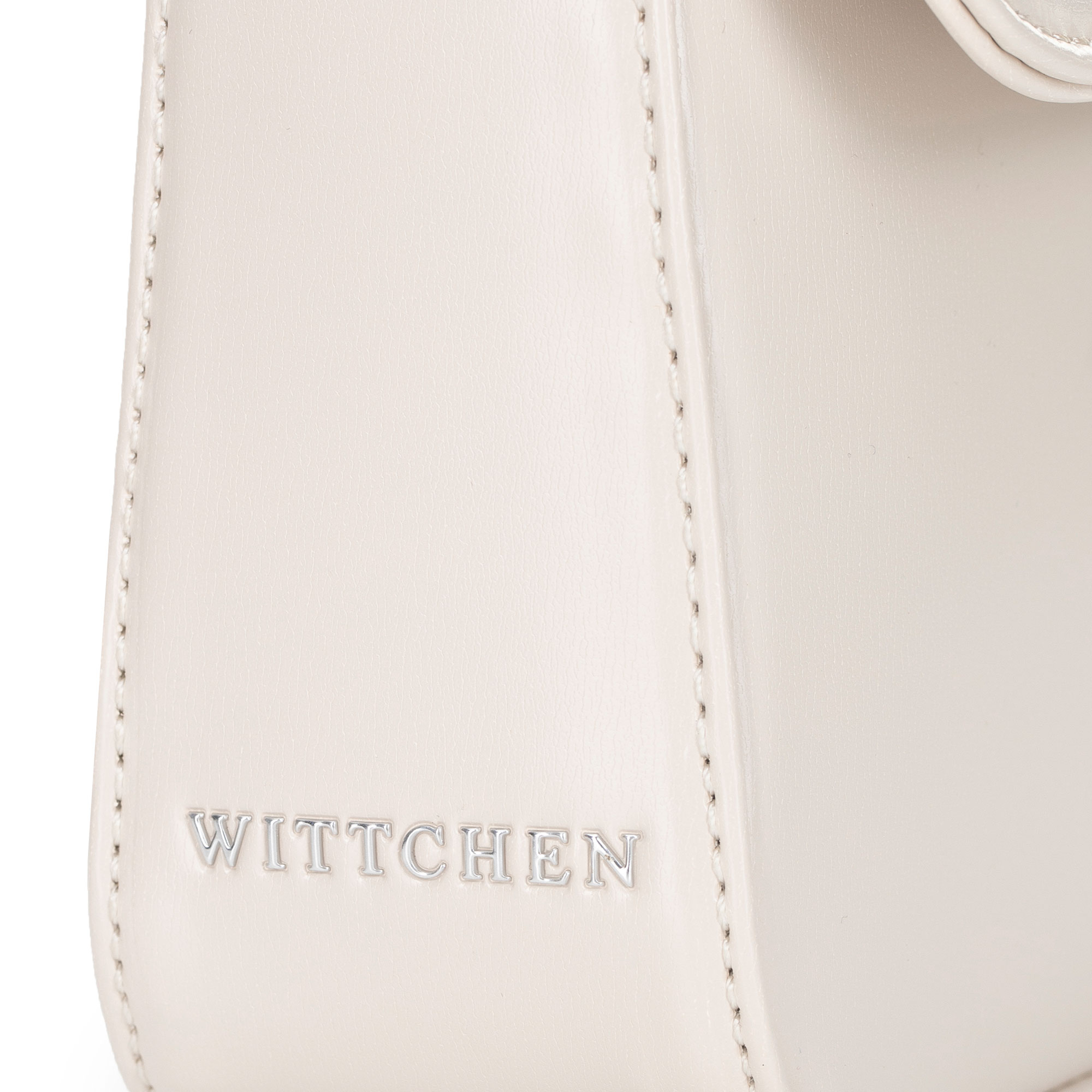 Dámska crossbody kabelka Wittchen z imitácie kože s retiazkovým detailom a čistým vzhľadom, Vyberte variant krémová