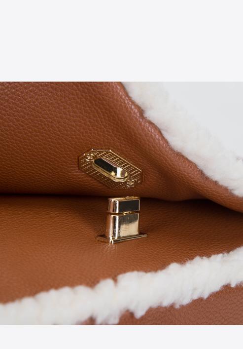 Handbag, brown-white, 93-4Y-505-5, Photo 4