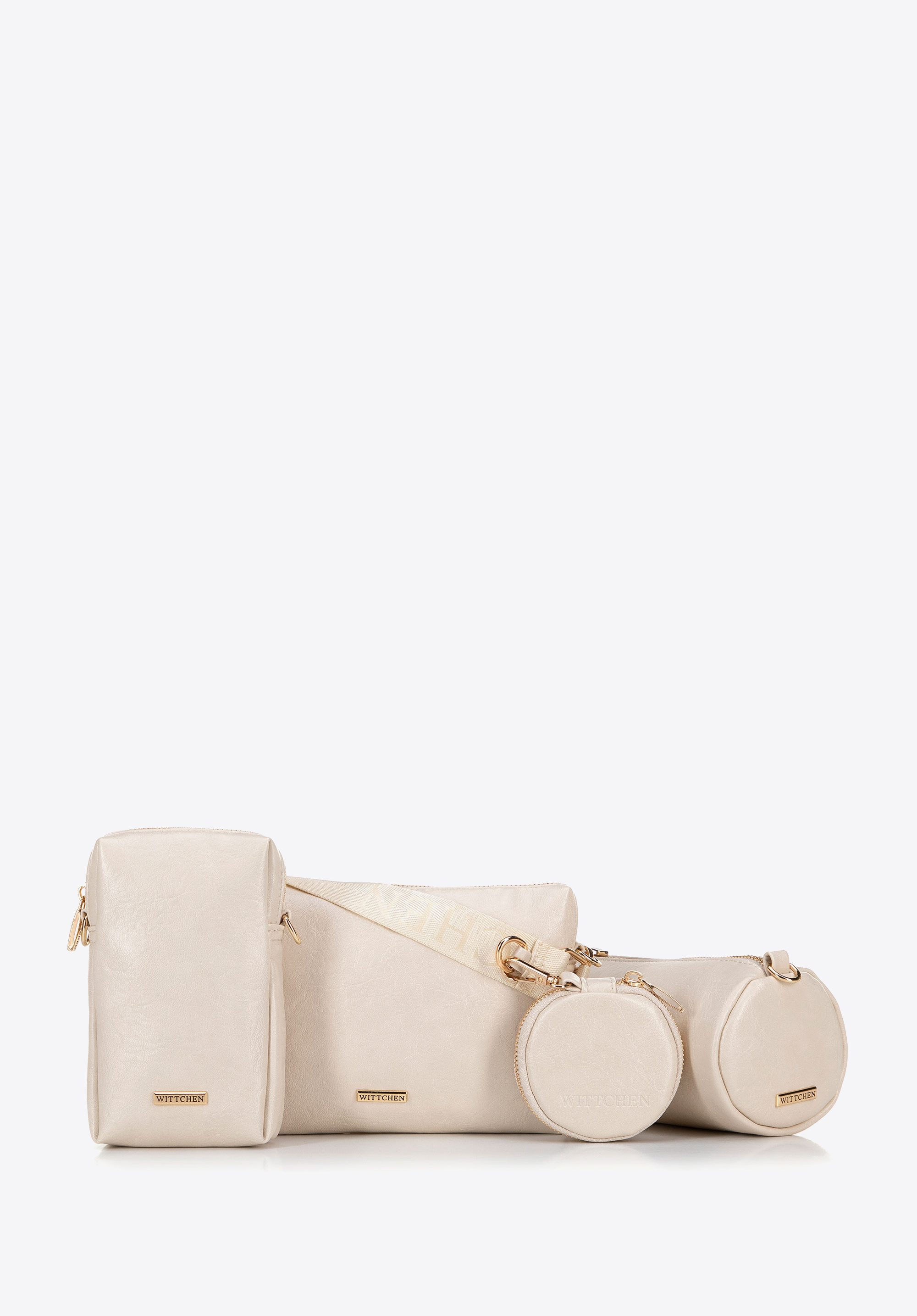 Torebki crossbody z ekoskóry, kremowy, 100-4Y-420-0, Zdjęcie 1