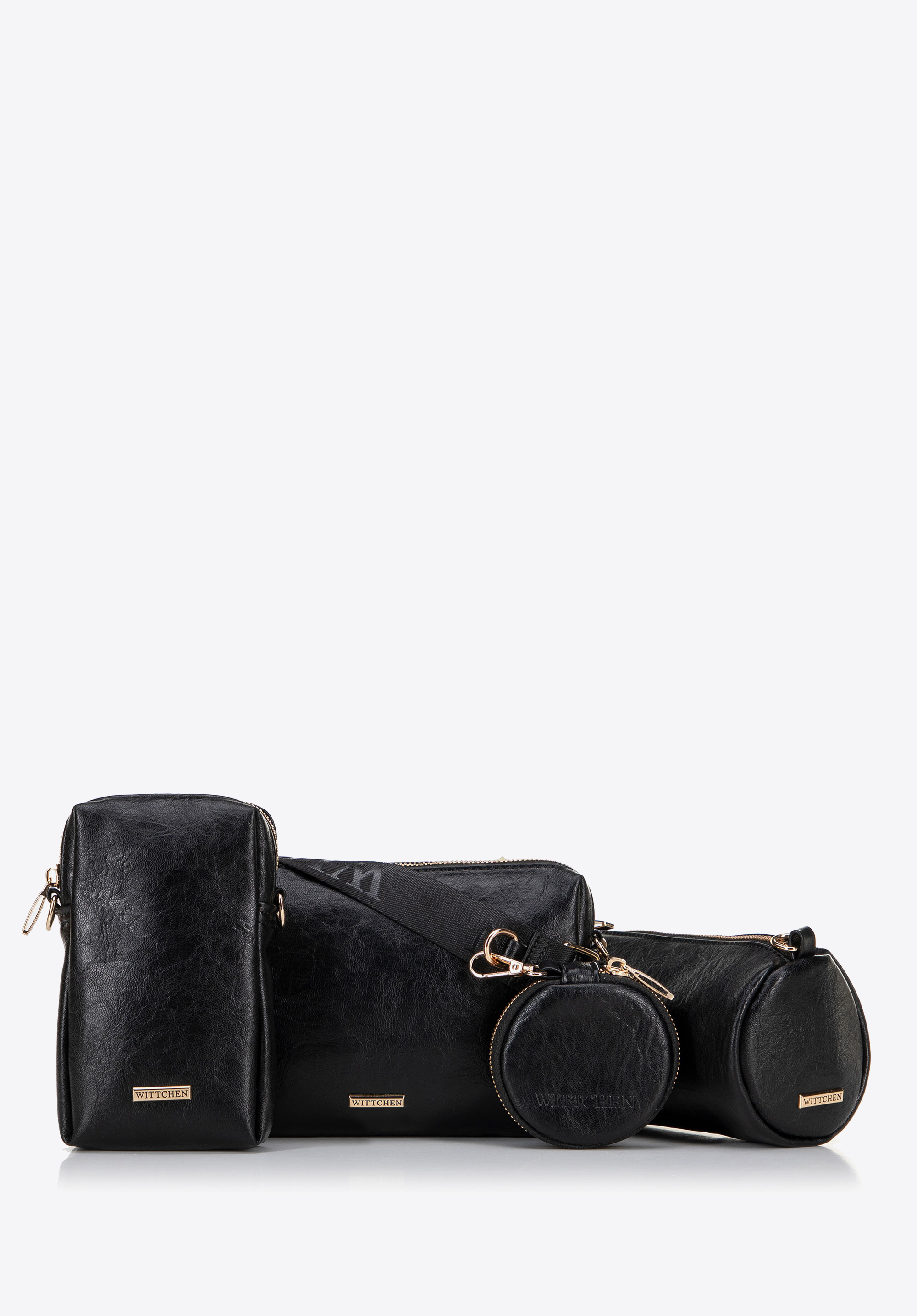 Torebki crossbody z ekoskóry, czarny, 100-4Y-420-1, Zdjęcie 1