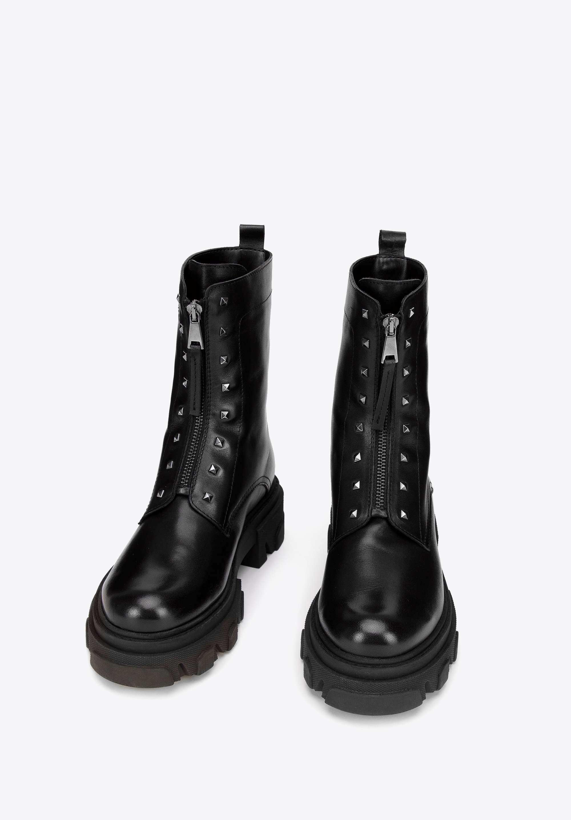 Women s combat boots with studded details I WITTCHEN