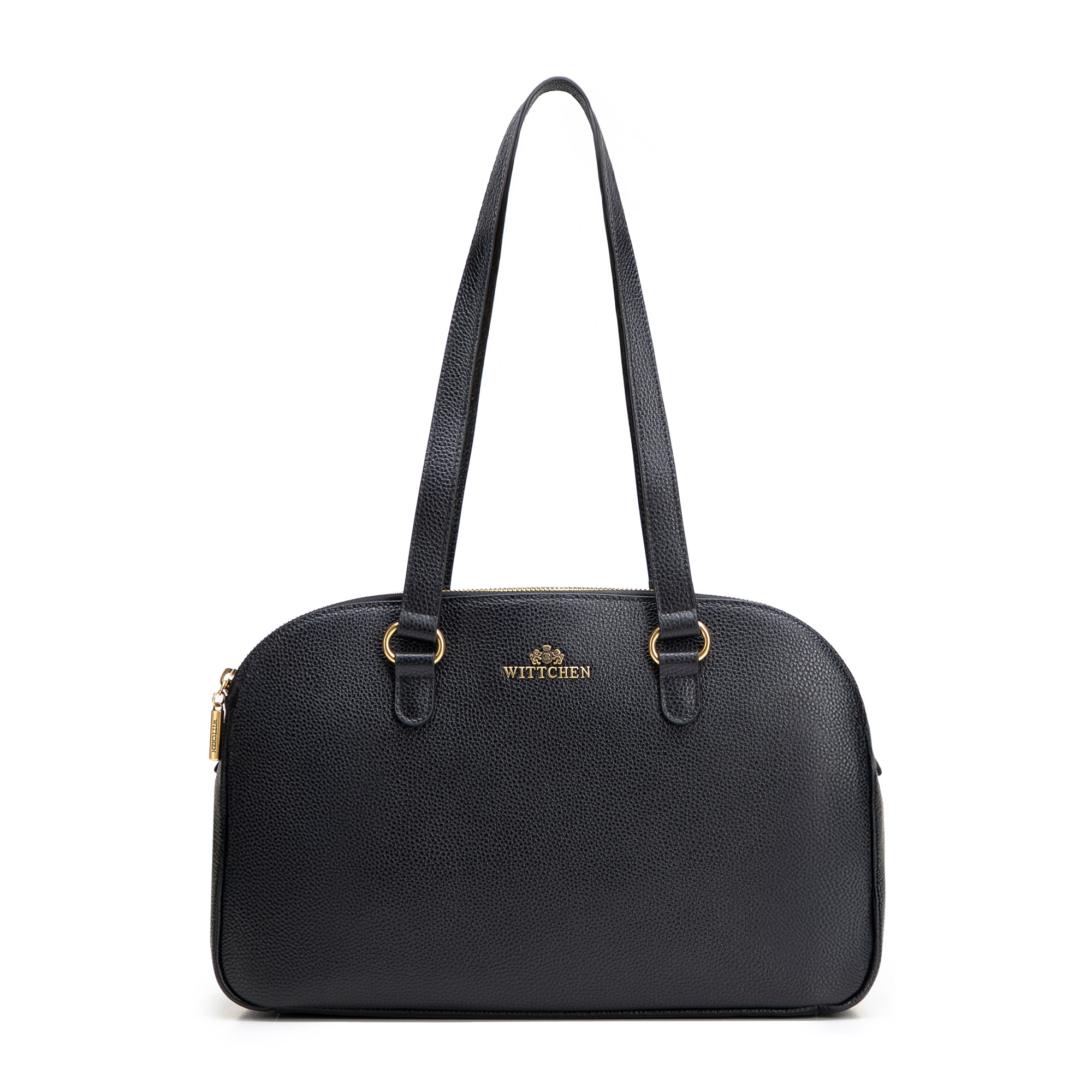 Dámska shopper kabelka z prírodnej kože čierna 102-4E-622-1, Vyberte variant čierna