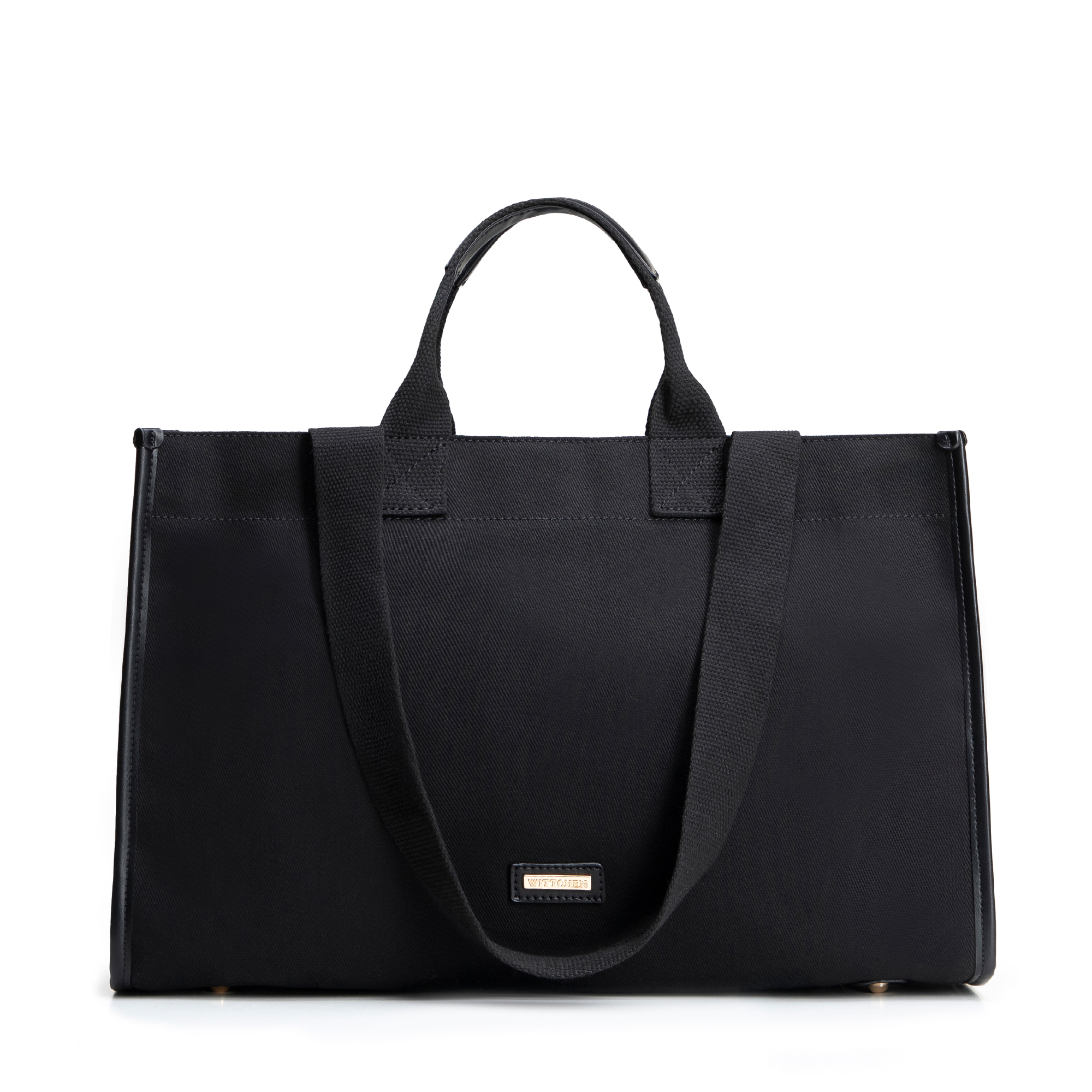 Dámska shopper kabelka z ekologickej kože čierna 101-4Y-430-1, Vyberte variant čierna