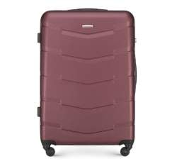 Duża walizka z ABS-u w deseń, bordowy, 56-3A-403-31, Zdjęcie 1