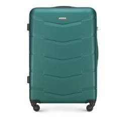 Duża walizka z ABS-u w deseń, zielony, 56-3A-403-81, Zdjęcie 1