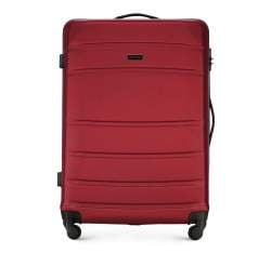 Duża walizka z ABS-u żłobiona, czerwony, 56-3A-653-34, Zdjęcie 1