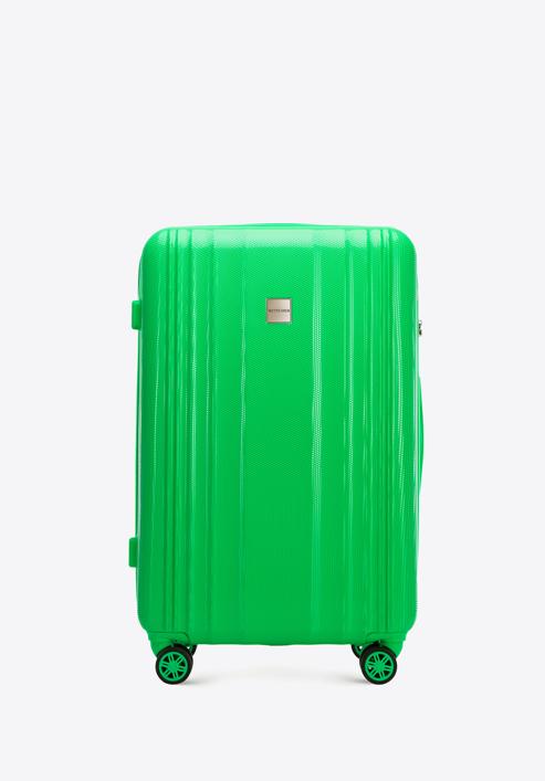 Honeycomb embossed polycarbonate large suitcase I WITTCHEN, green, 56-3P-303-50, Photo 1