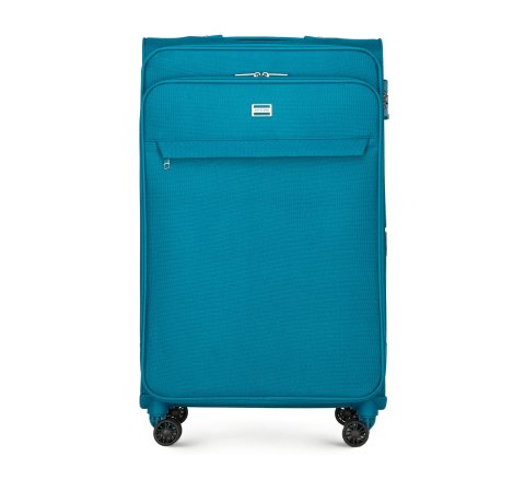 Велика, м'яка, одноколірна валіза 56-3S-653-9
