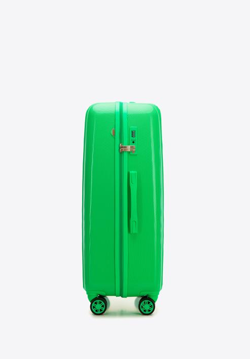 Duża walizka z polikarbonu tłoczona plaster miodu, zielony, 56-3P-303-85, Zdjęcie 2