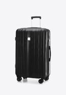 Duża walizka z polikarbonu tłoczona plaster miodu, czarny, 56-3P-303-85, Zdjęcie 4
