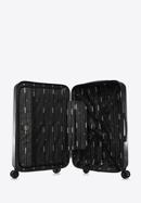 Honeycomb embossed polycarbonate large suitcase I WITTCHEN, black, 56-3P-303-90, Photo 5