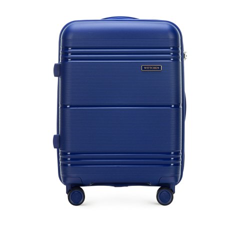 Одноколірна поліпропіленова валіза ручна поклажа 56-3T-141-90