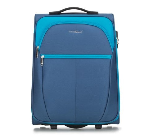 Двухцветный тканевой чемодан ручная кладь V25-3S-231-95
