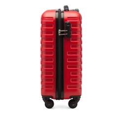Walizka kabinowa z ABS-u w geometryczny deseń, czerwony, 56-3A-391-30, Zdjęcie 1