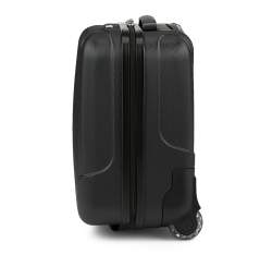 Walizka kabinowa z ABS-u w pionowe pasy, czarny, V25-10-232-10, Zdjęcie 1