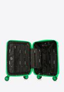 Walizka kabinowa z polikarbonu tłoczona plaster miodu, zielony, 56-3P-301-85, Zdjęcie 5