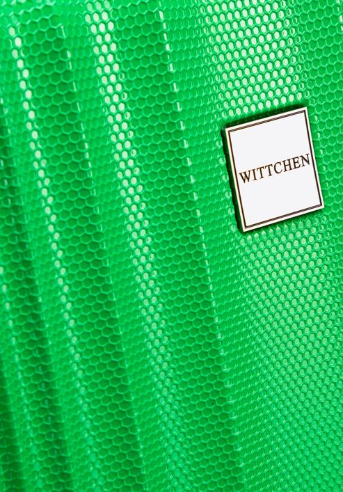 Honeycomb embossed polycarbonate large suitcase I WITTCHEN, green, 56-3P-303-50, Photo 7