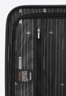 Duża walizka z polikarbonu tłoczona plaster miodu, czarny, 56-3P-303-50, Zdjęcie 8