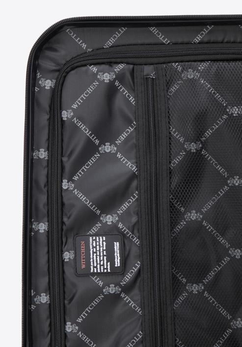 Średnia walizka z polipropylenu w tłoczone paski, czarny, 56-3T-142-B-85, Zdjęcie 8