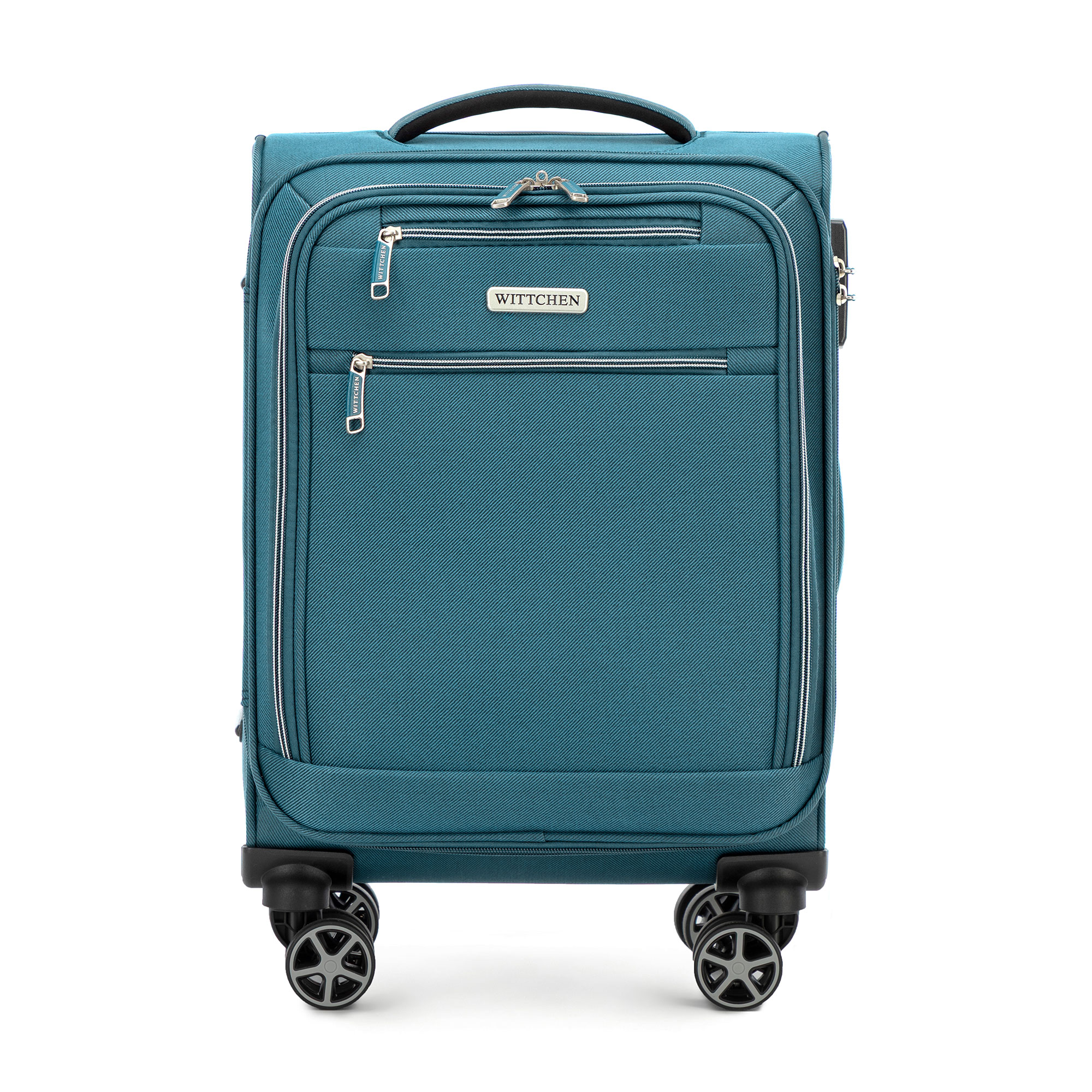 Mäkký kabínový kufor, polyester, morská modrá 56-3S-171-95