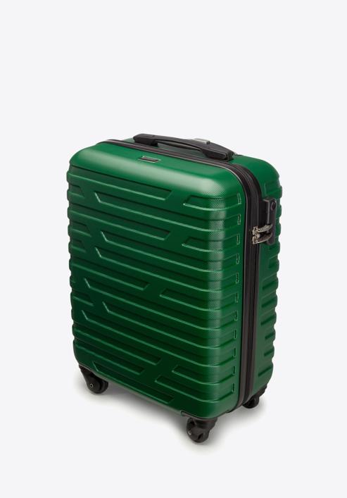 Walizka kabinowa z ABS-u w geometryczny deseń, zielony, 56-3A-391-80, Zdjęcie 4