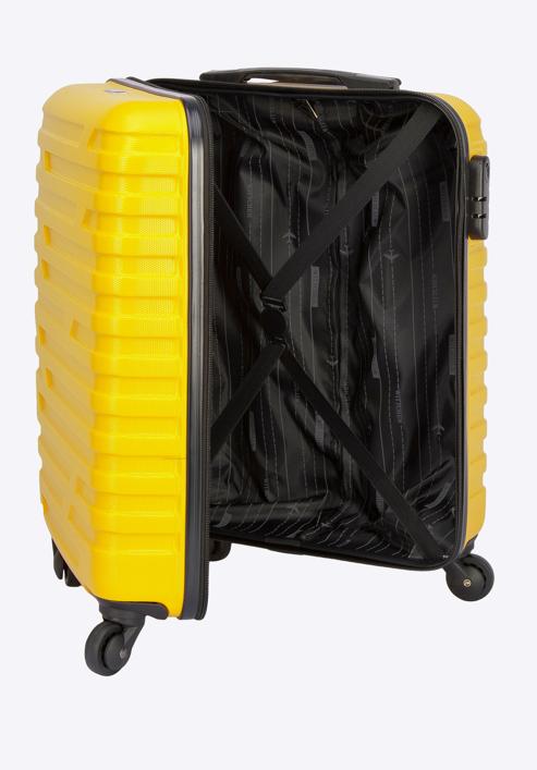 Walizka kabinowa z ABS-u w geometryczny deseń, żółty, 56-3A-391-85, Zdjęcie 5