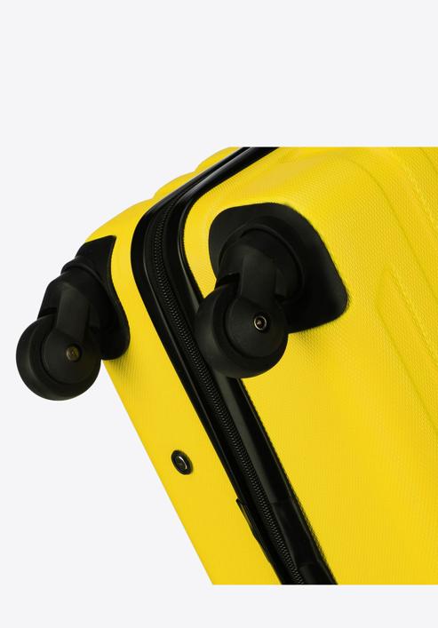 Walizka kabinowa z ABS-u w geometryczny deseń, żółty, 56-3A-391-80, Zdjęcie 6