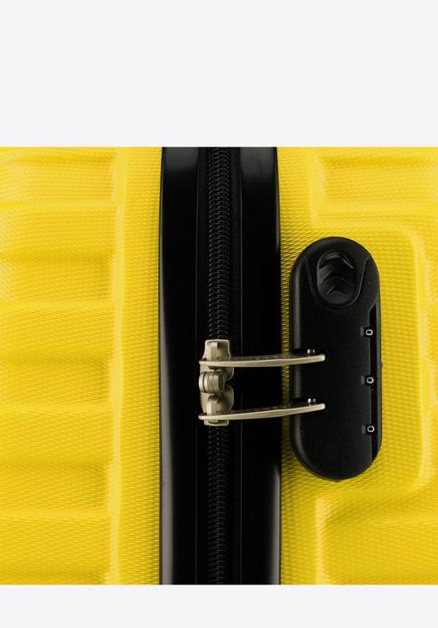Walizka kabinowa z ABS-u w geometryczny deseń, żółty, 56-3A-391-85, Zdjęcie 8