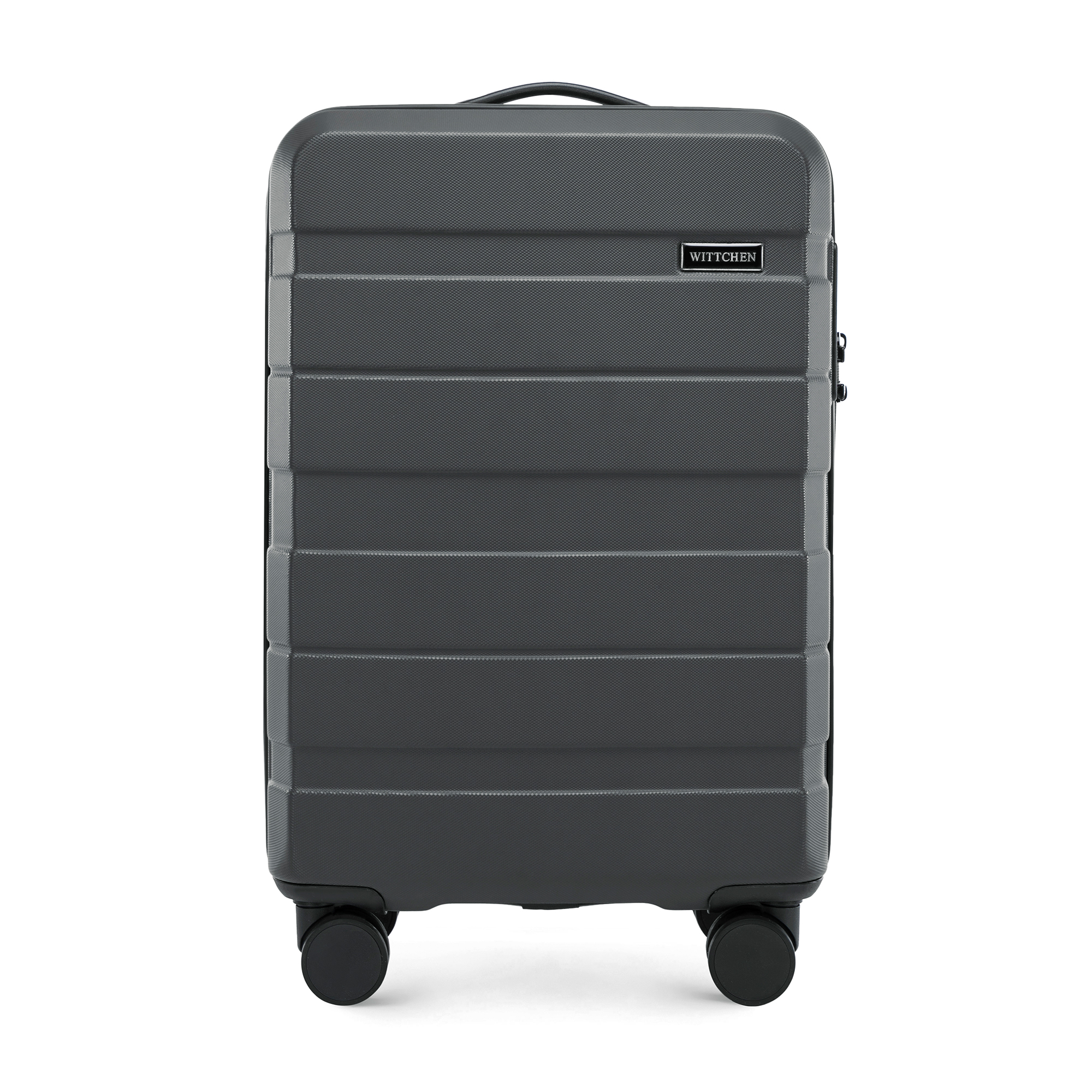 Kufor ABS s horizontálnymi pruhmi, sivý 56-3A-101-01 Kufor ABS s horizontálnymi pruhmi, sivý 56-3A-101-01